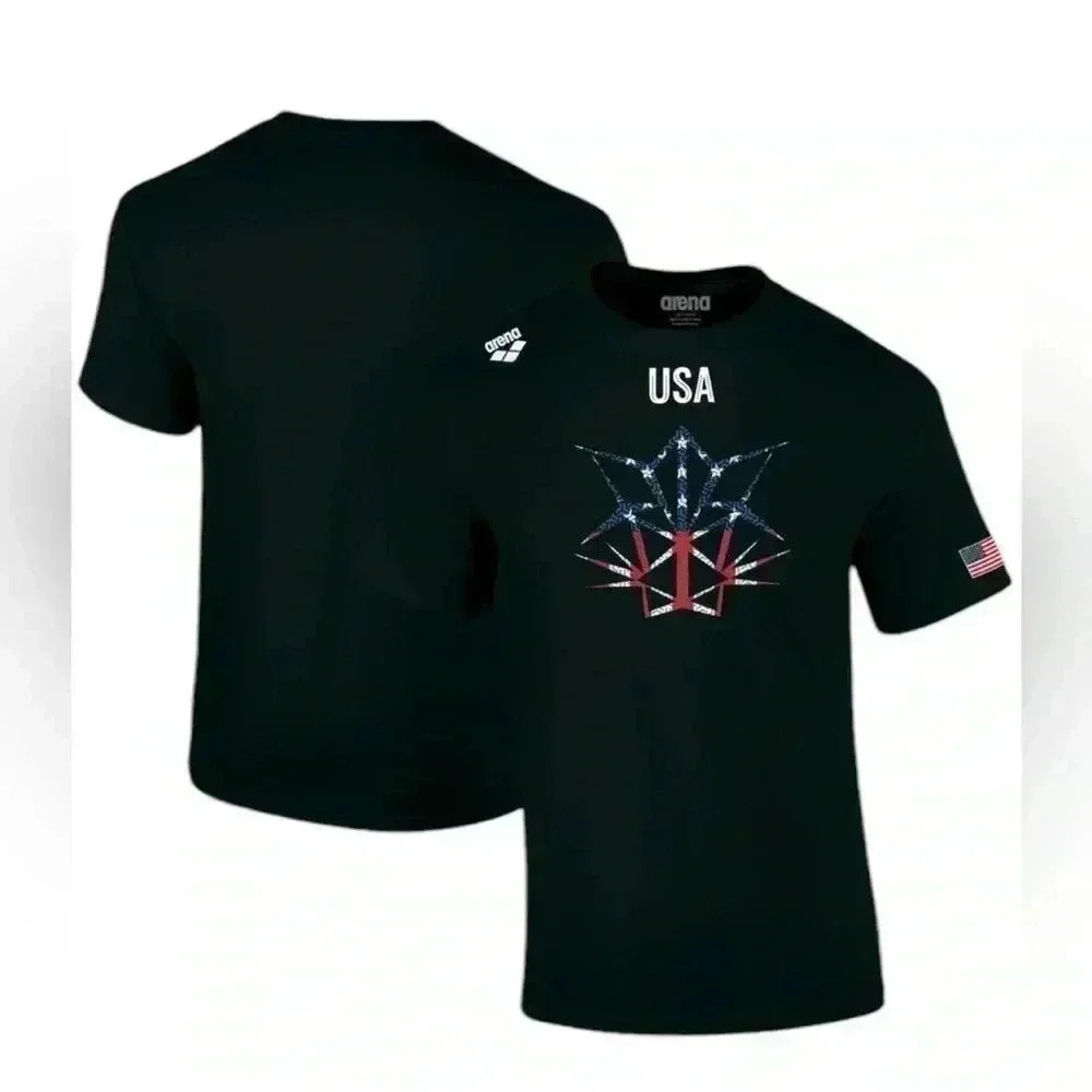 Arena USA Swim Trials Men's Black/Red USA Size L